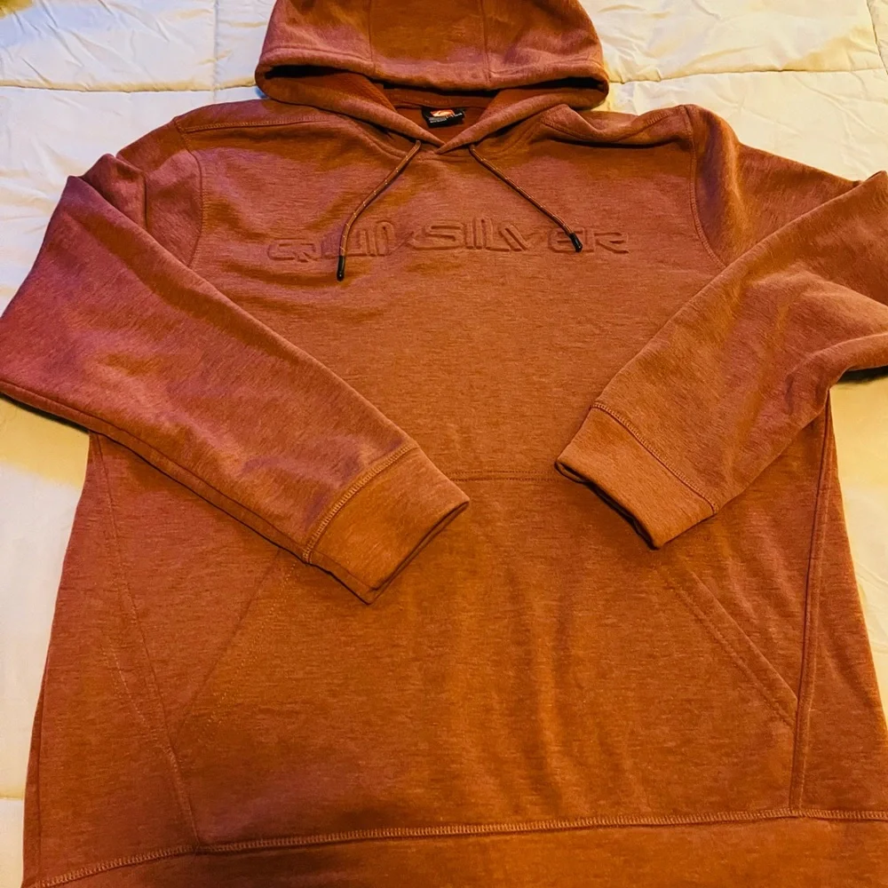 Quiksilver Men's Burnt Orange Hoodie - Picture 1 of 4